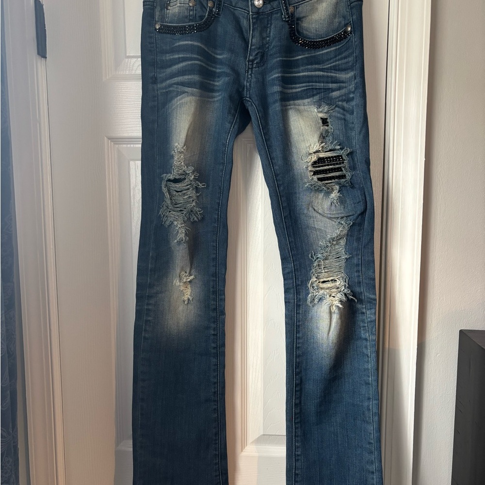 M Jeans size 27 with rhinestones